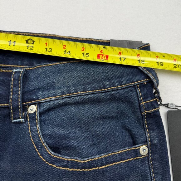 True Religion Men Ricky Stretch Relaxed Straight Big T Dark Blue Jeans 36x34 NWT - Picture 10 of 13